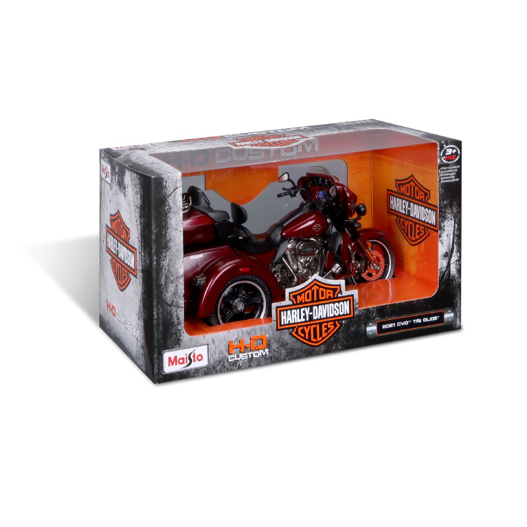 Maisto 1/12 H-D 2021 CVO Tri Glide (Burgundy)