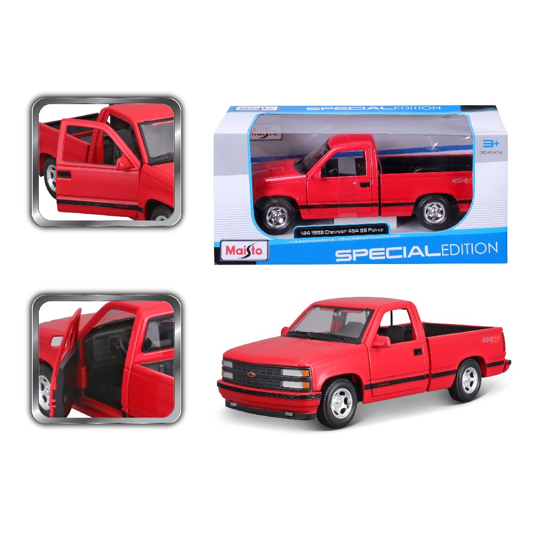 Maisto 1/24 SE 1993 Chevrolet 454 SS Pick-up Truck (Red)