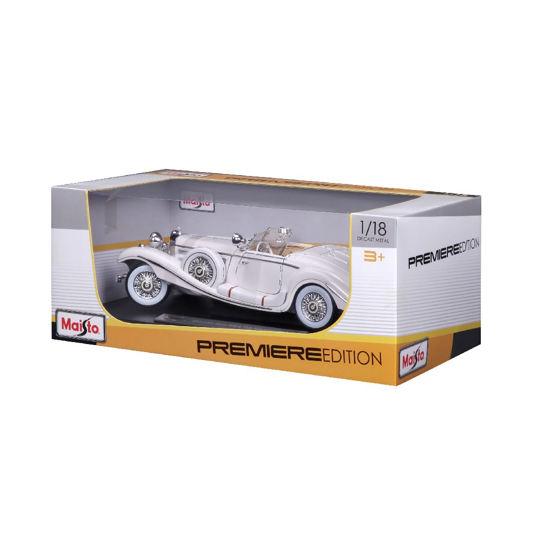 Maisto 1/18 PE 1936 M-B 500 K Typ Specialroadster (White)