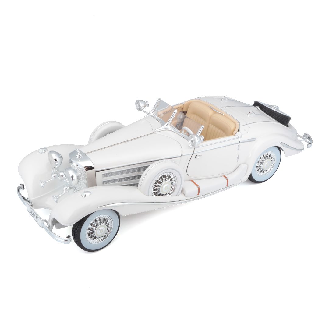 Maisto 1/18 PE 1936 M-B 500 K Typ Specialroadster (White)