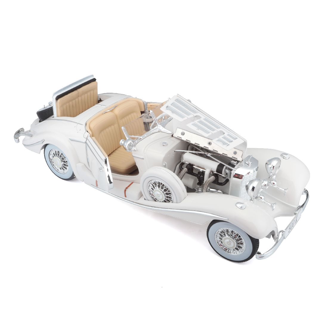 Maisto 1/18 PE 1936 M-B 500 K Typ Specialroadster (White)