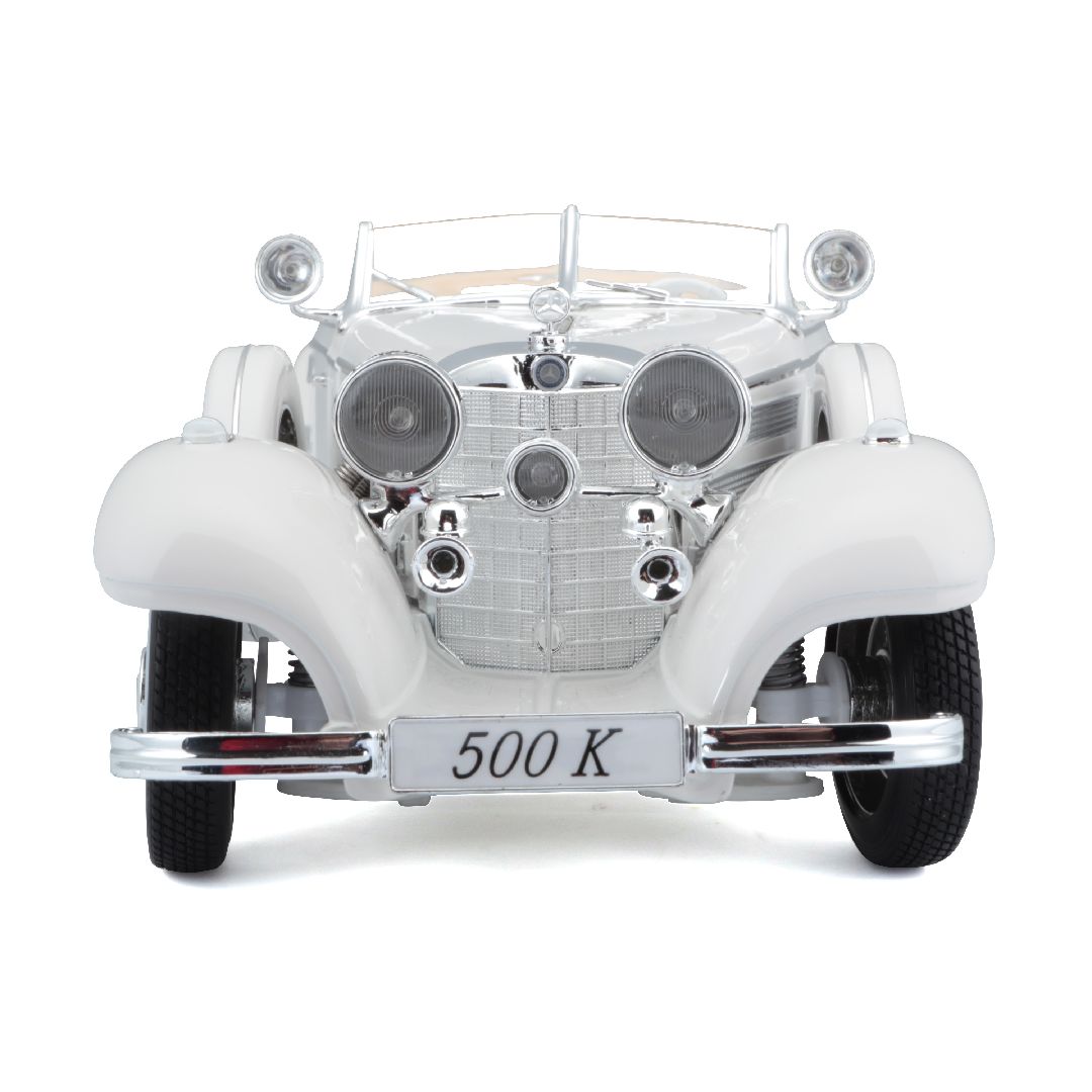 Maisto 1/18 PE 1936 M-B 500 K Typ Specialroadster (White)