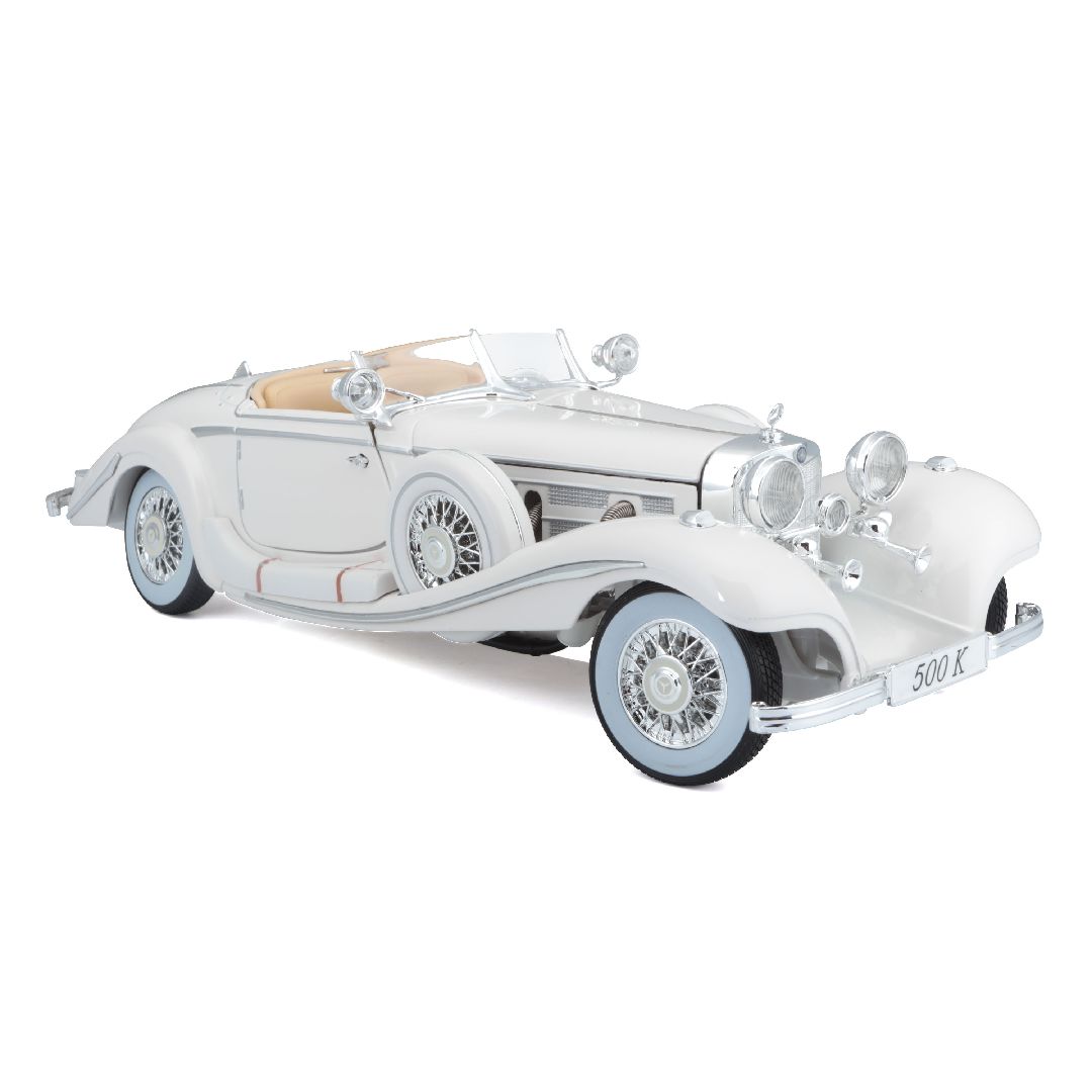 Maisto 1/18 PE 1936 M-B 500 K Typ Specialroadster (White)