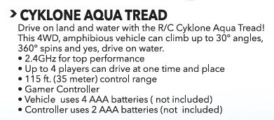 Maisto R/C Cyklone Aqua Tread (Mixed)