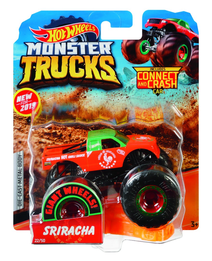 Hot Wheels Monster Trucks 1/64 Assortment (8 Pkg/Box)