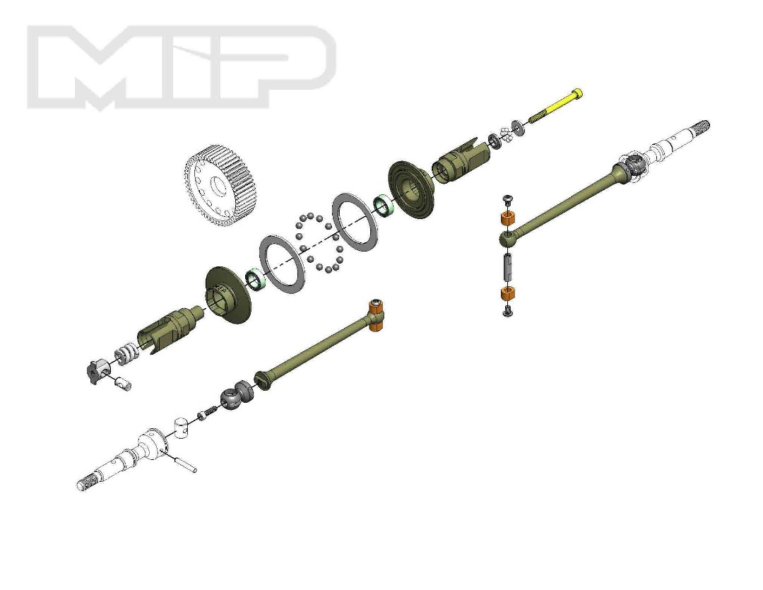 MIP Pucks, 17.5 Drive System, 67mm, Team Associated B6.1D