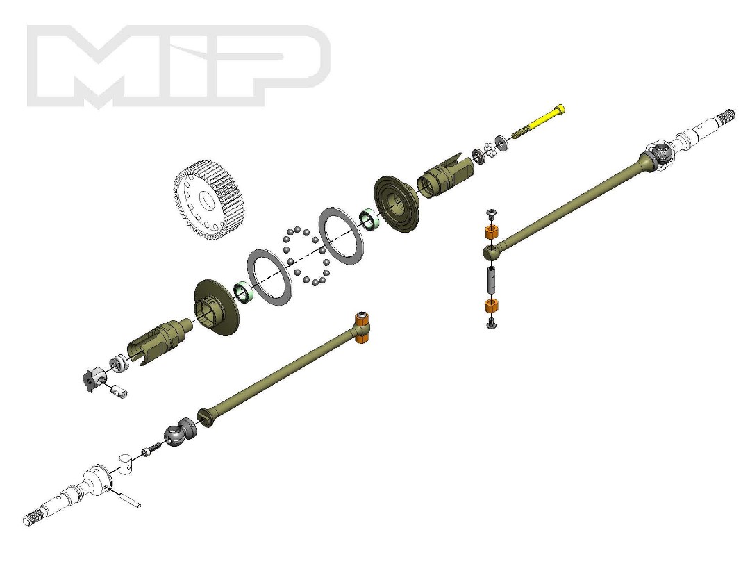 MIP Bi-metal Puck Kit, AE, RC10 SC6.1 and T6.1