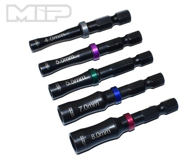 MIP 4.0mm, 5.0, 5.5, 7.0 & 8.0mm Nut Driver Speed Tip Bundle