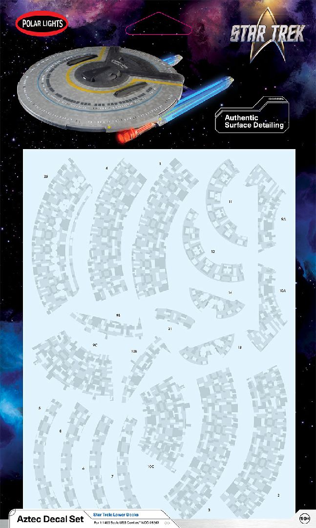 MKA Star Trek U.S.S. Cerritos Aztec Decal Set