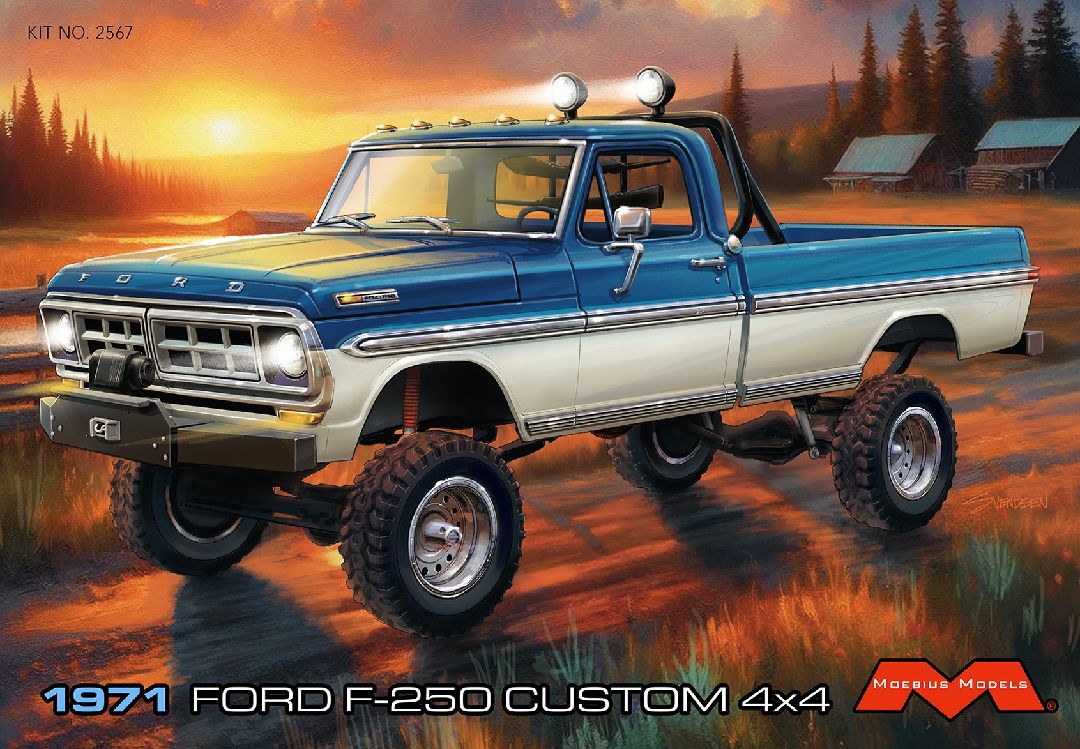 Moebius 1971 Ford F-250 Custom 4x4 1/25 Model Kit