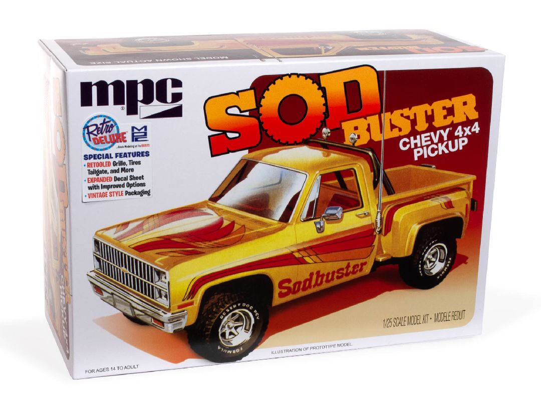 MPC 1/25 1981 Chevy Stepside Pickup Sod Buster Model Kit