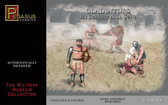 Pegasus Hobbies 1/32 Gladiators Set 2 Scale Figure - Click Image to Close