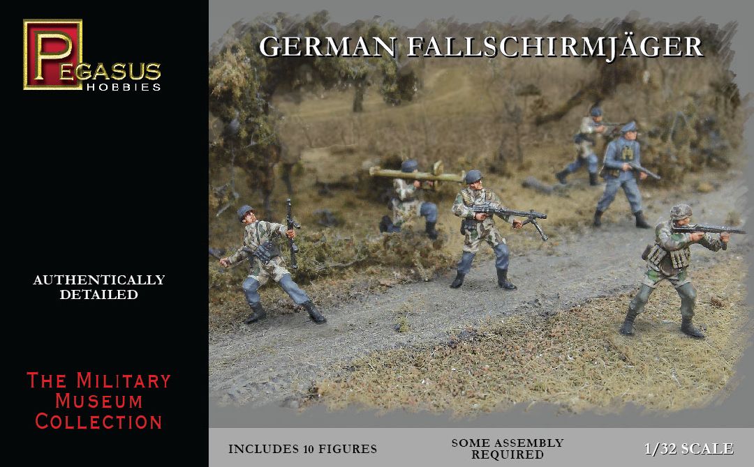 Pegasus Hobbies 1/32 German Fallschirmjager Scale Figure