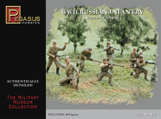 Pegasus Hobbies 1/72 WWII Russian Infantry Summer Dress - Click Image to Close