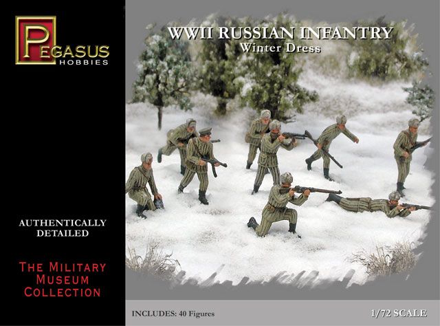 Pegasus Hobbies 1/72 WWII Russian Infantry Winter Dress - Click Image to Close