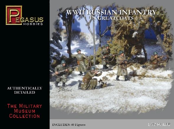 Pegasus Hobbies 1/72 WWII Russian Infantry in Greatcoats