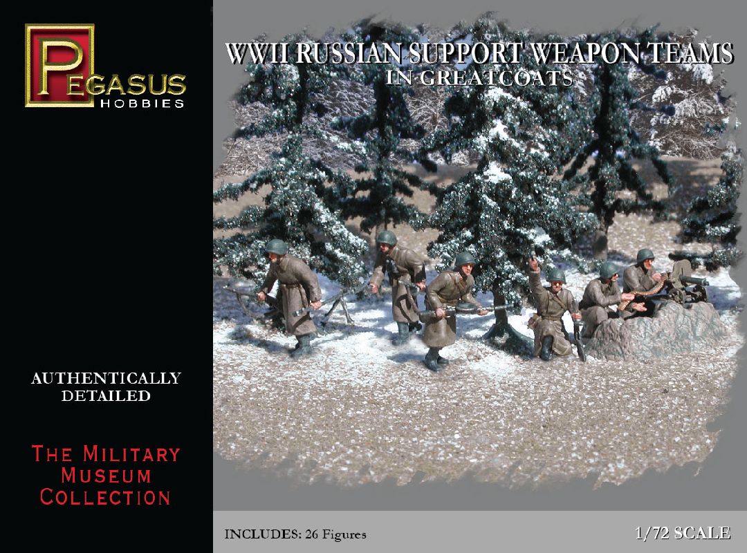 Pegasus Hobbies 1/72 Russian Support Weapon Teams in Greatcoats