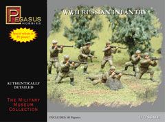 Pegasus Hobbies 1/72 WWII Russian Infantry Combo (PE Plastic) - Click Image to Close