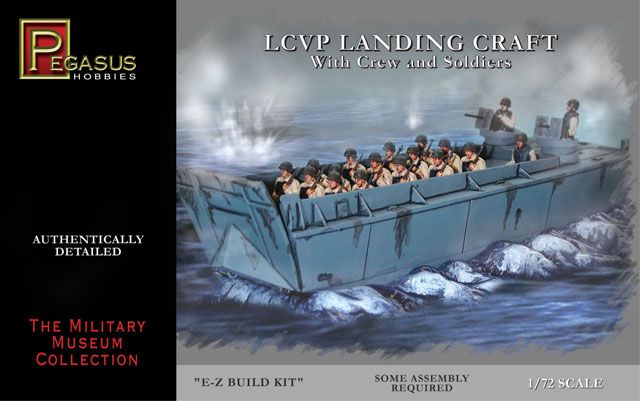 Pegasus Hobbies 1/72 LCVP Landing Craft with Soldiers