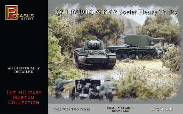 Pegasus Hobbies 1/72 KV-1 Early & KV-2 Tanks (2) - Click Image to Close