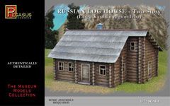 Pegasus Hobbies 1/72 Russian Log House – Two Story - Click Image to Close