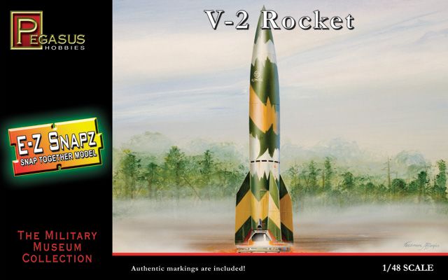 Pegasus Hobbies 1/48 E-Z Snapz V-2 Rocket - Click Image to Close