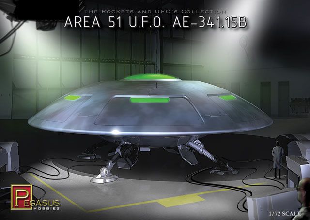 Pegasus Hobbies 1/72 Area 51 UFO A.E.-341.15B Kit