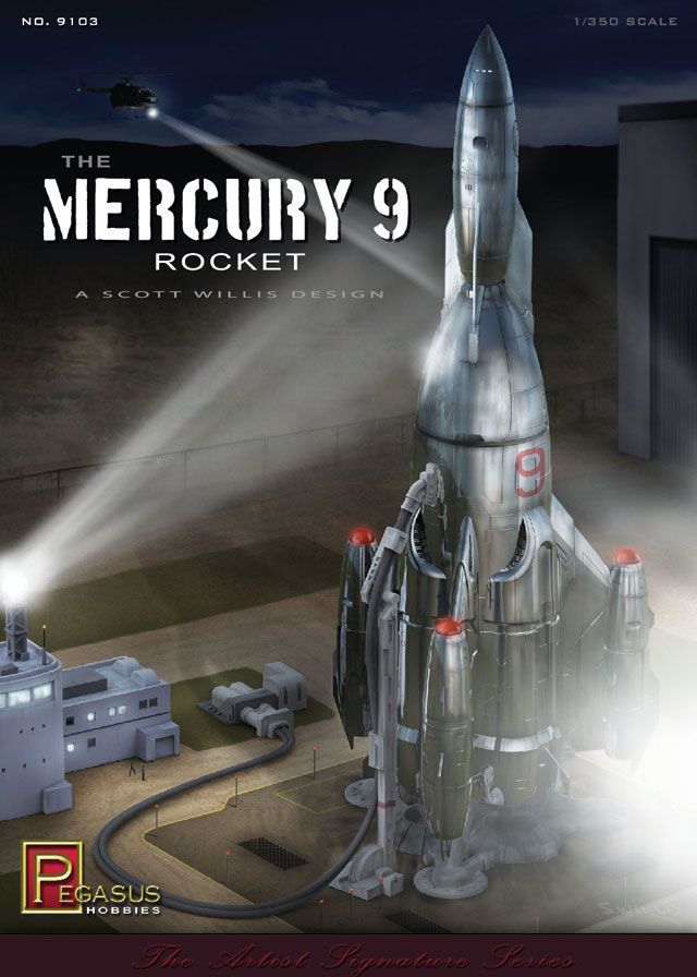 Pegasus Hobbies 1/350 Mercury 9 Kit - Click Image to Close