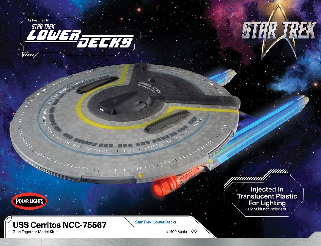 MPC Star Trek Lower Decks U.S.S. Cerritos 1/1400 Kit (Level 2) - Click Image to Close