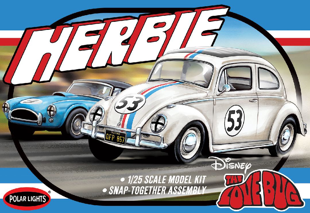 Polar Lights 1/25 Herbie Volkswagon Beetle Model Kit - Level 2