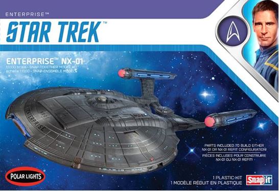 Polar Lights Star Trek NX-01 Enterprise (Snap) 2T 1/1000 Model Kit (Level 2)