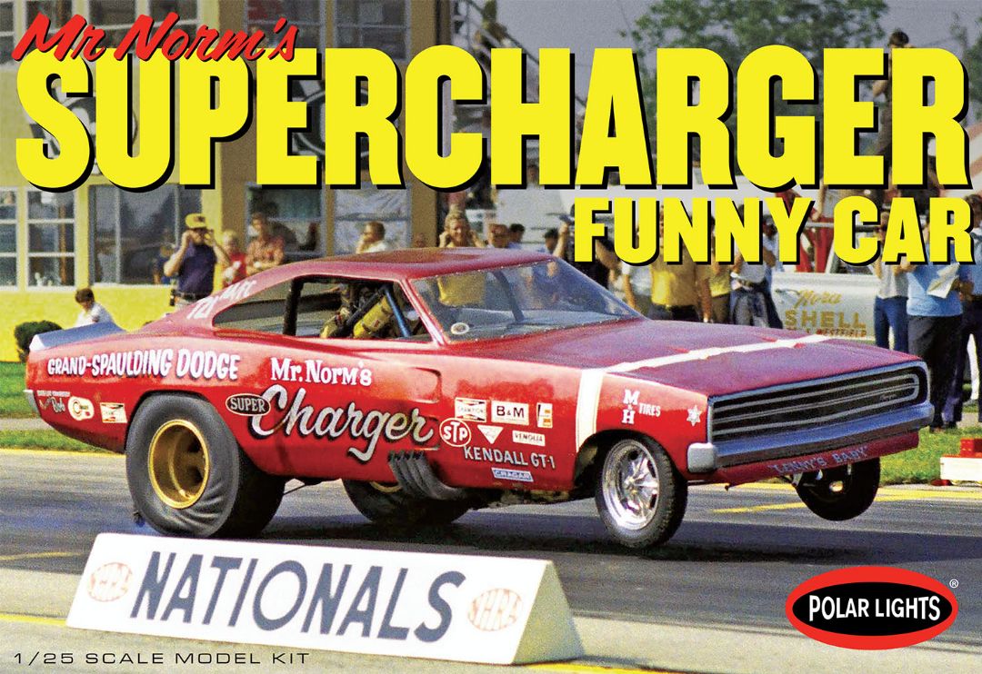 Polar Lights 1969 Dodge Charger Funny Car Mr. Norm 1/25 Model Kit (Level 2)