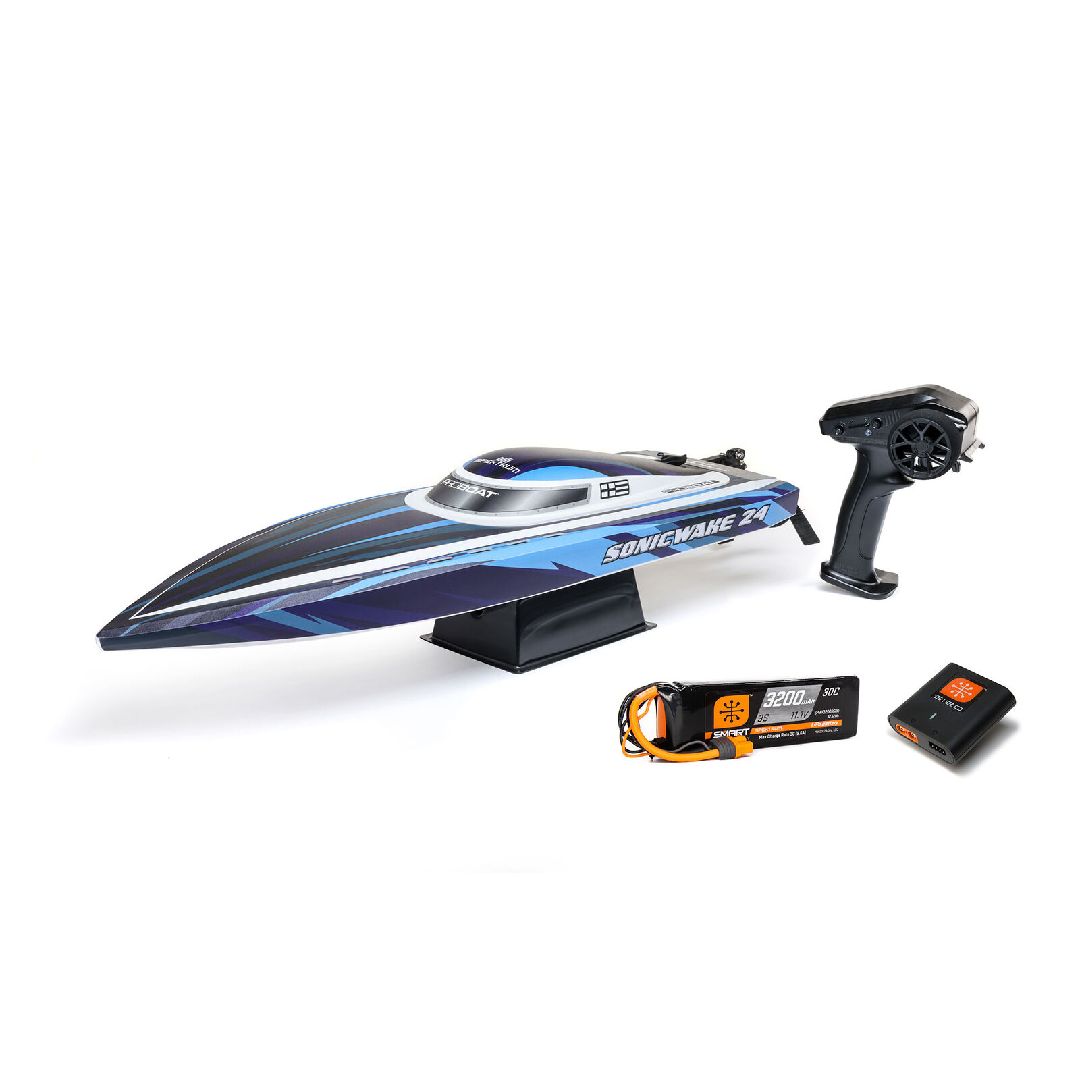 Pro Boat 24" Sonicwake Self-Right BLX Deep-V RTR (B&C Incl)Blue Pro Boat 24" Sonicwake Self-Right BLX Deep-V RTR (B&C Incl)Blue