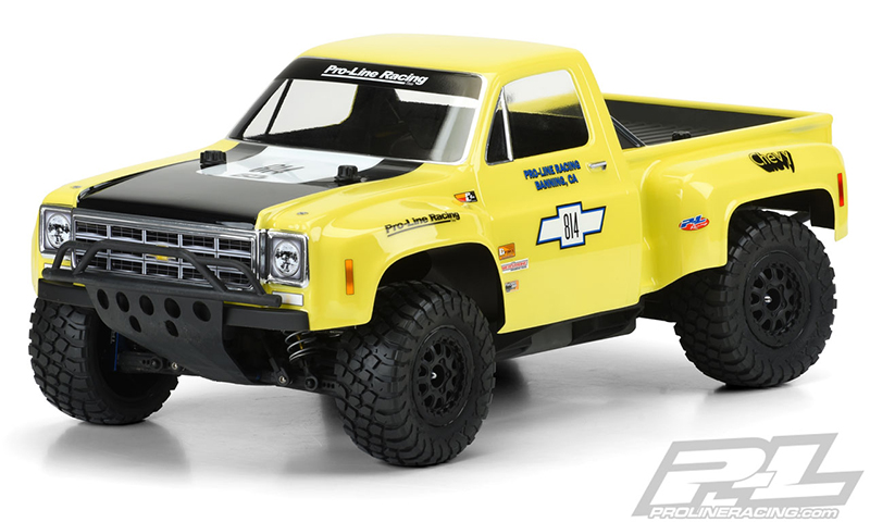 Pro-Line 1978 Chevy C-10 Race Truck Clear Body for Slash 2wd, Slash 4x4 & PRO-Fusion SC 4x4 (with extended body mounts)