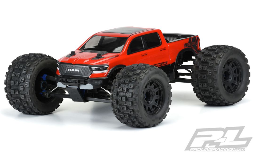 Pro-Line Pre-Cut 2020 Ram Rebel 1500 Body E-REVO 2.0 (3 Pack) - Click Image to Close