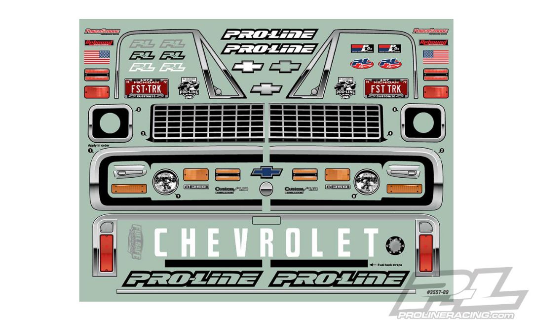 Pro-Line 1972 Chevy C-10 Clear Body for SC Drag (5 Pack)