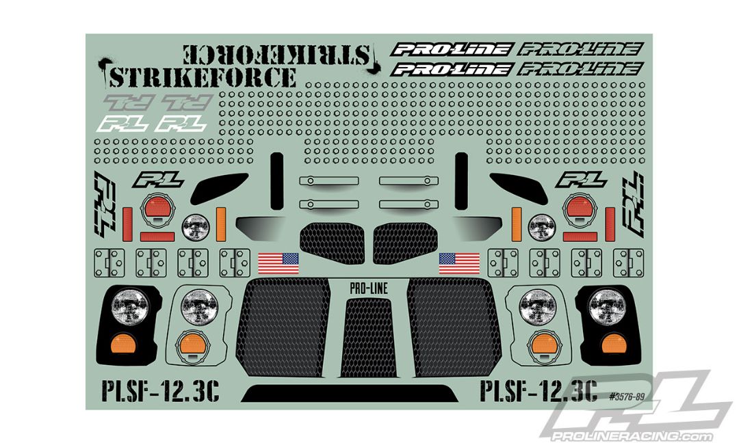 Pro-Line Strikeforce Body for 12.3" (313mm) Crawlers (3 Pack)