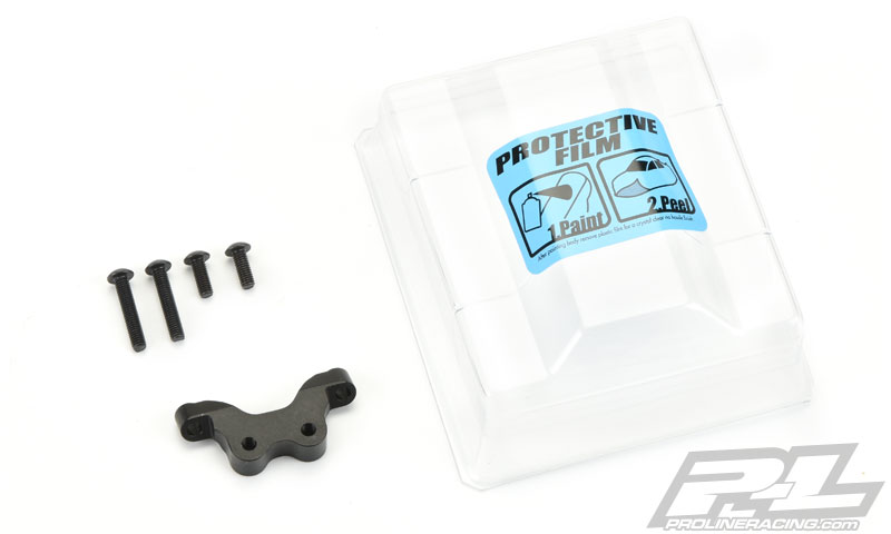 Pro-Line Clear Front Wing & Black Anodized Aluminum Mount for RB6