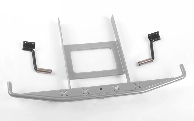 RC4WD Rough Stuff Metal Rear Bumper w/Exhaust Tips for Axial SCX10 II 1969 Chevrolet Blazer (Silver)