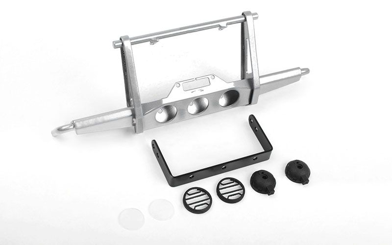 RC4WD Shirya Front Winch Bumper w/ Lights for Vanquish VS4-10 Origin Body (Silver)