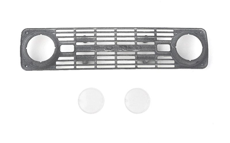 RC4WD Front Grille and Lenses for Axial SCX10 III Early Ford Bronco (Gray)