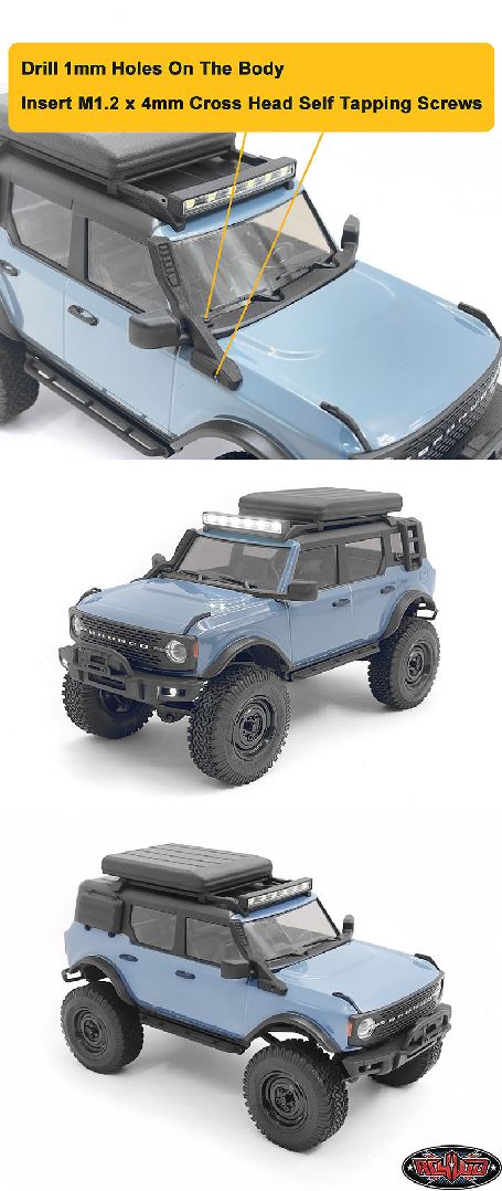 RC4WD Snorkel for Axial SCX24 2021 Ford Bronco