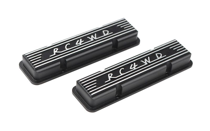 RC4WD Aluminum Valve Covers for Scale V8 Engine (Black)