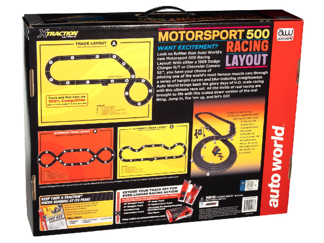 Auto World 14' Motorsport 500 Slot Race Set