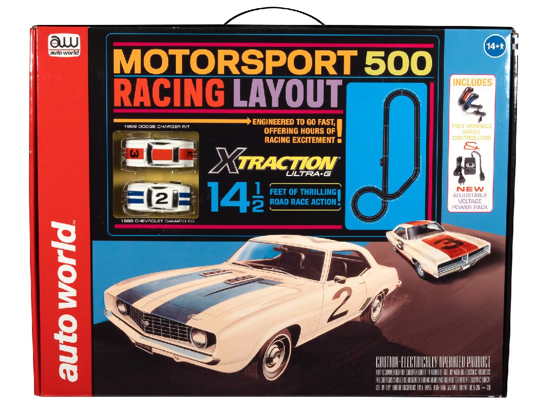 Auto World 14' Motorsport 500 Slot Race Set