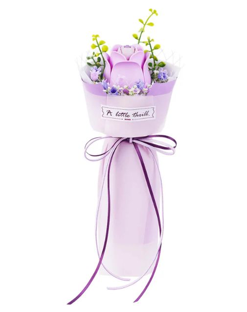 ROKR DIY Purple Rose Bouquet 3D Wooden Puzzle