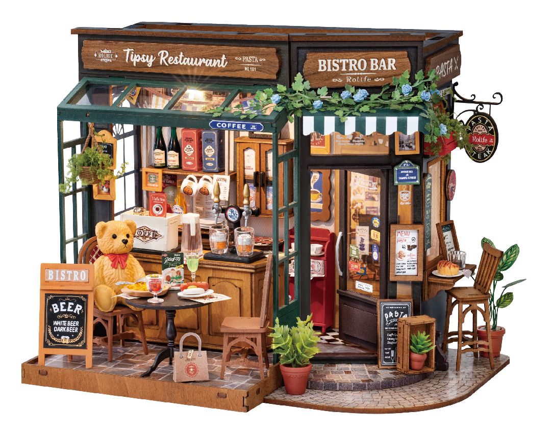 Rolife Tipsy Restaurant DIY Minature House Kit - Click Image to Close