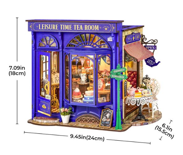 Rolife Leisure Time Tea Room DIY Miniature House Kit