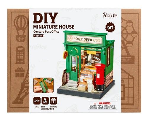 Rolife Century Post Office DIY Miniature House Kit