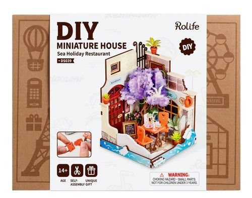 Rolife Sea Holiday Restaurant DIY Miniature House Kit